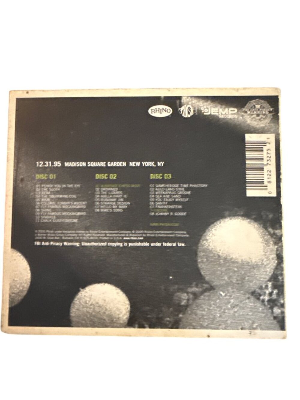 Phish New Years Eve 1995 Live At MSG 3-CD Box Set - Picture 5 of 5